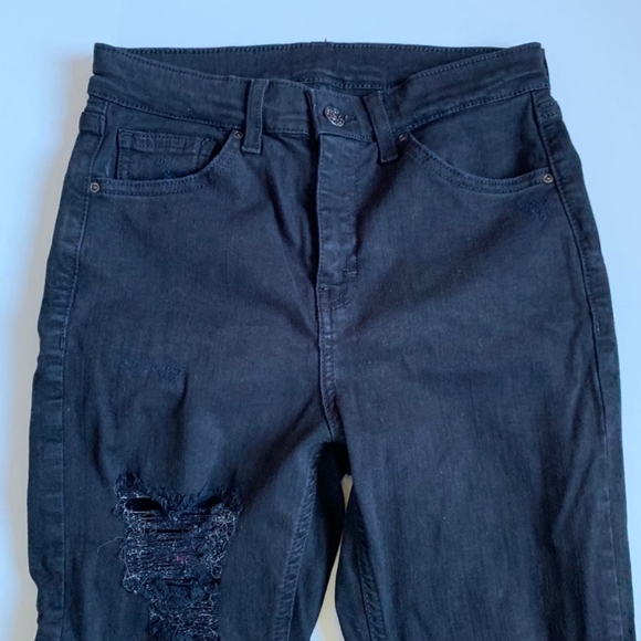 Topshop Moto Skinny Denim Jeans Jamie Black W28 - Picture 3 of 7